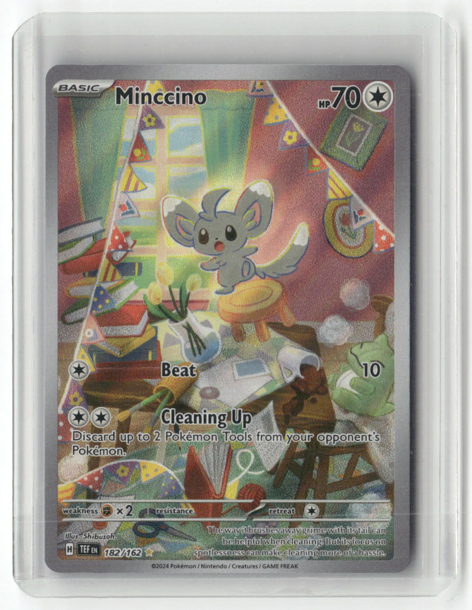 Minccino Illustration Rare SV05: Temporal Forces 182/162 NM