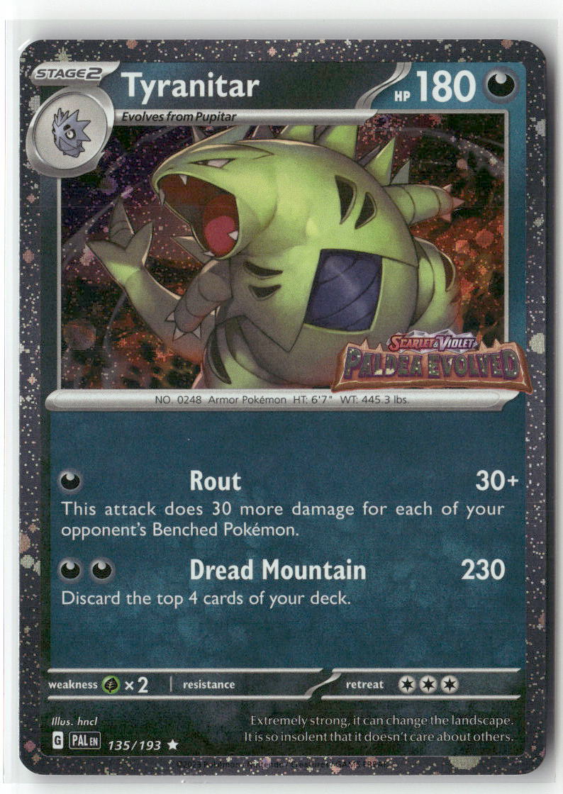 Tyranitar (Paldea Evolved Stamp) Promo Miscellaneous Cards & Products 135/193 NM