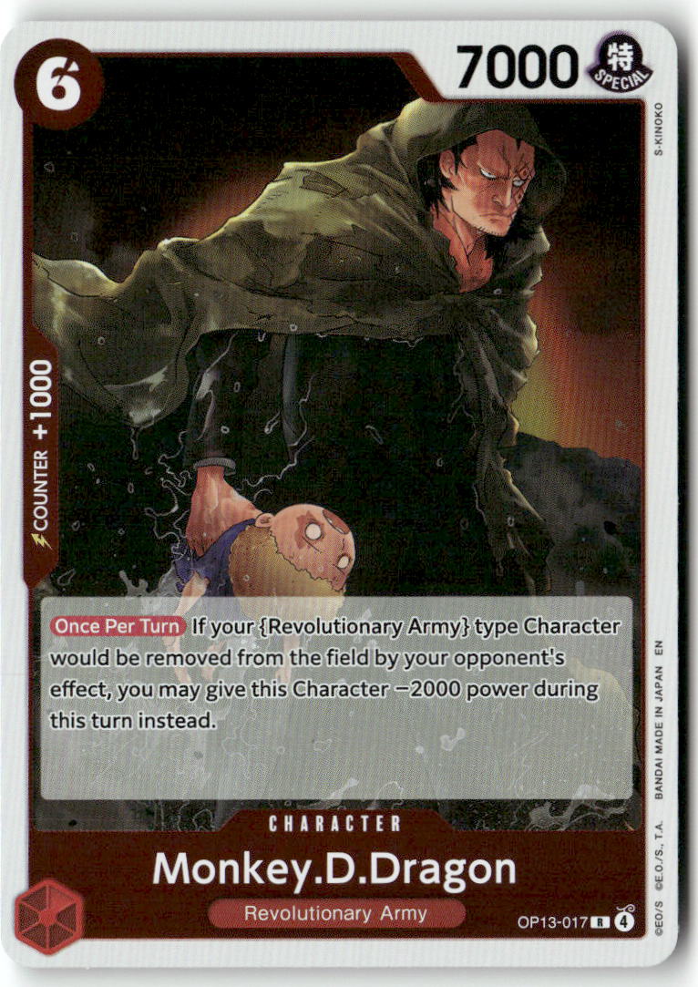 Monkey.D.Dragon R Carrying On His Will OP13-017 NM