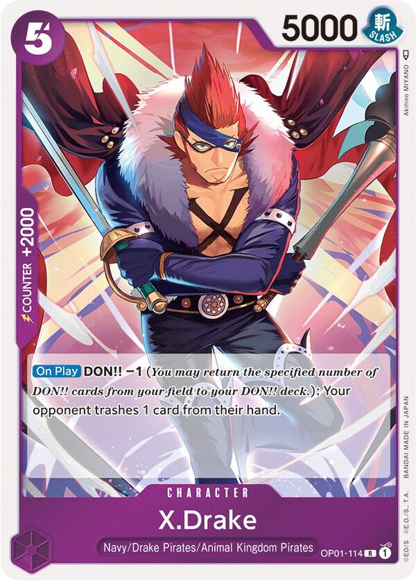 X.Drake (114) R Romance Dawn OP01-114 NM