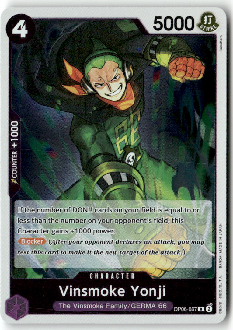 Vinsmoke Yonji (067) R Wings of the Captain OP06-067 NM