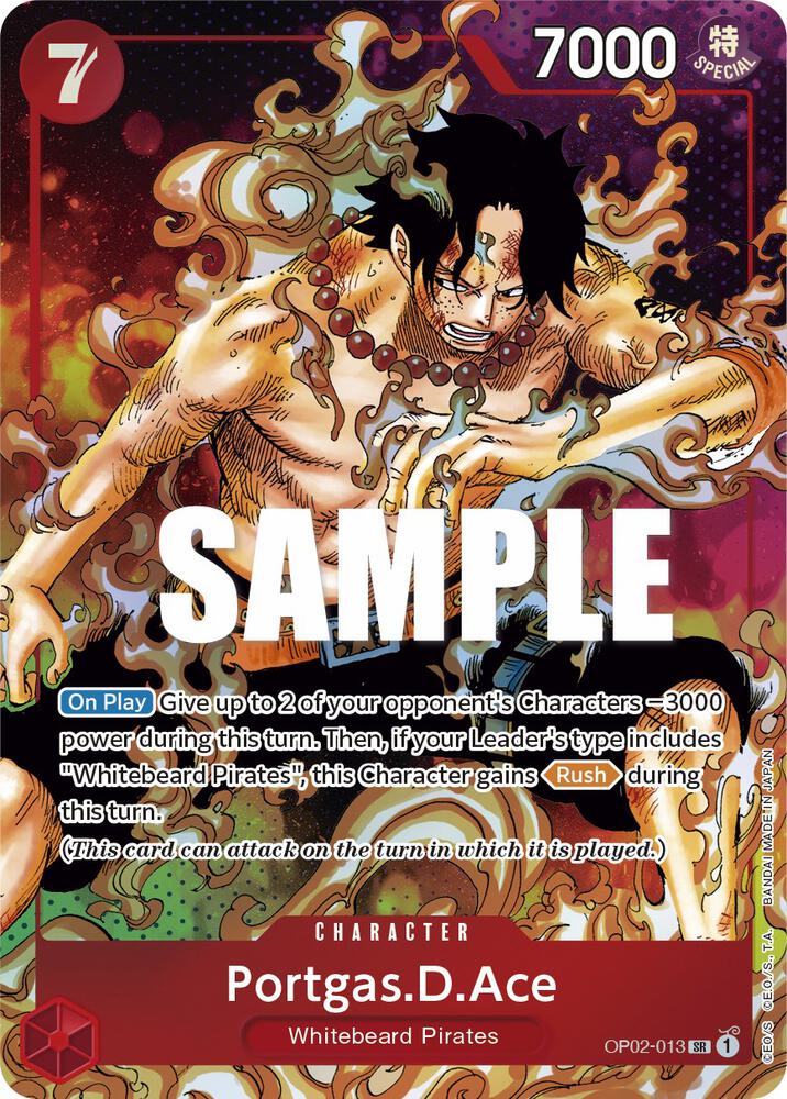 Portgas.D.Ace (Parallel) SR Paramount War OP02-013 NM