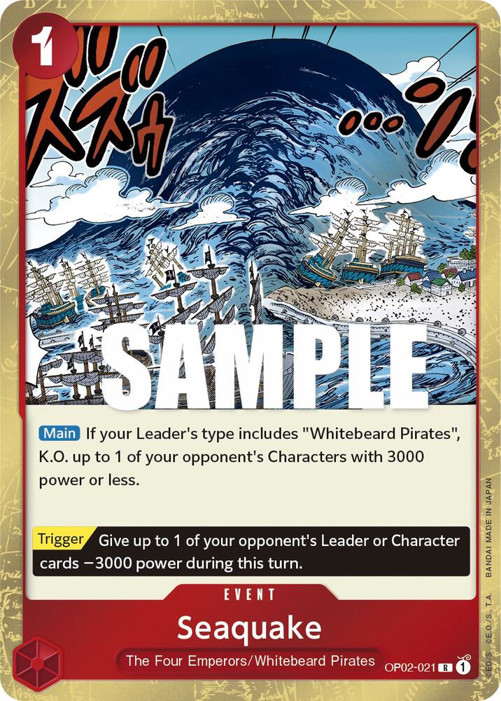 Seaquake R Paramount War OP02-021 NM