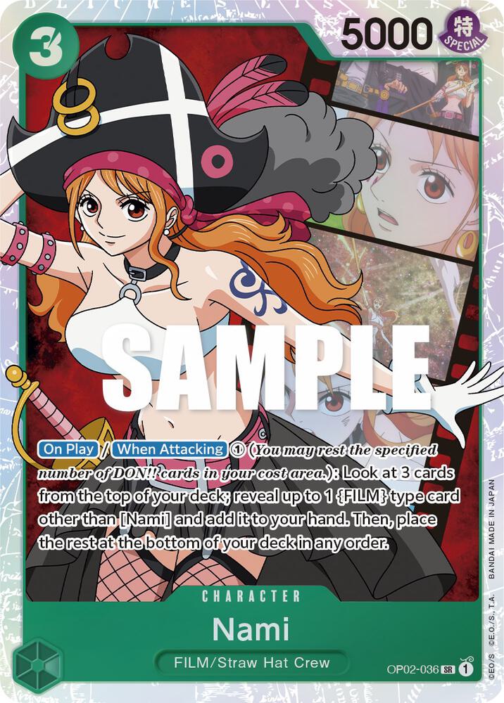 Nami SR Paramount War OP02-036 NM
