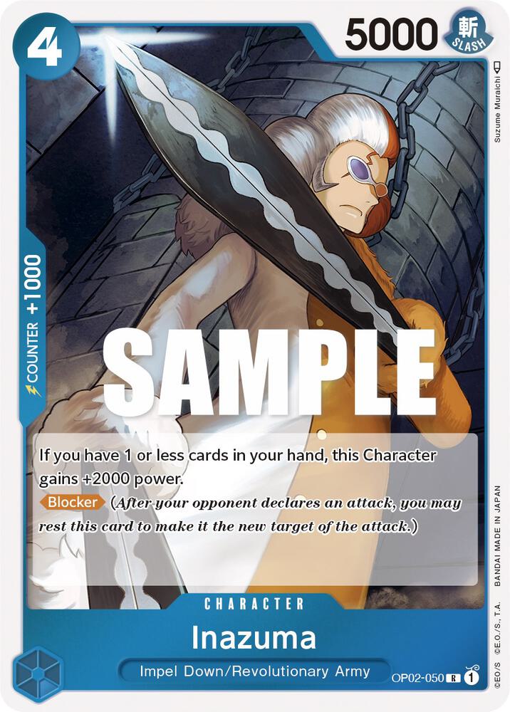 Inazuma R Paramount War OP02-050 NM