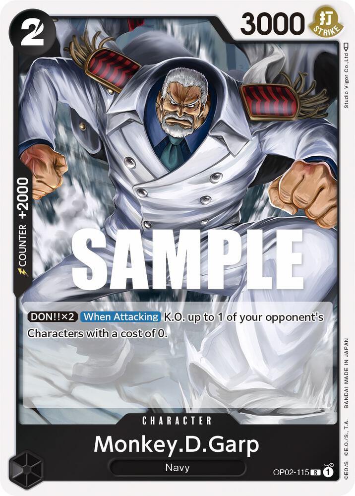 Monkey.D.Garp (115) R Paramount War OP02-115 NM