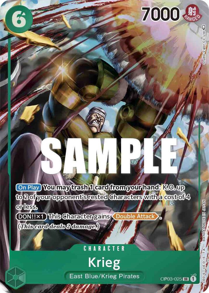 Krieg (Alternate Art) SR Pillars of Strength OP03-025 NM