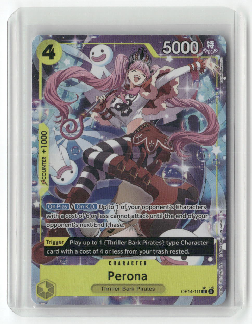 Perona - (Alternate Art) R The Azure Sea's Seven OP14-111 NM