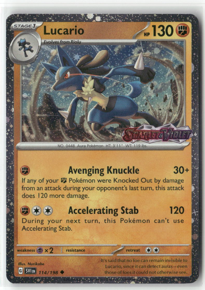 Lucario (Scarlet & Violet Stamp) Uncommon Miscellaneous Cards & Products 114/198 NM