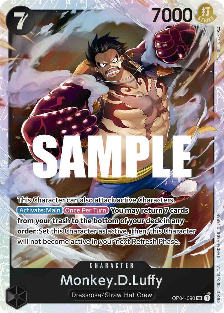 Monkey.D.Luffy (090) SR Kingdoms of Intrigue OP04-090 NM