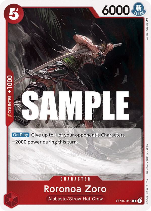 Roronoa Zoro R Kingdoms of Intrigue OP04-015 NM