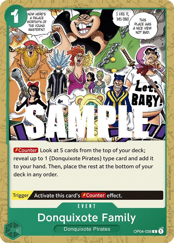 Donquixote Family C Kingdoms of Intrigue OP04-036 NM