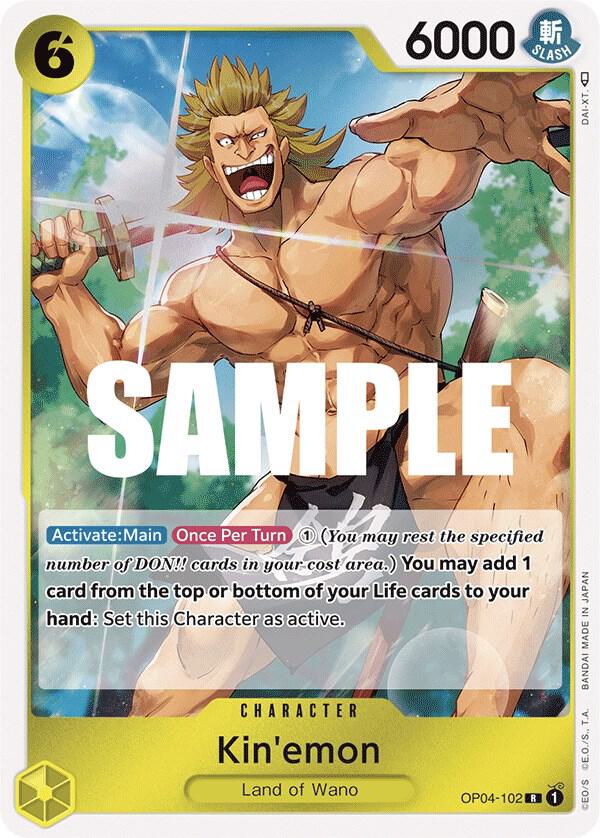 Kin'emon R Kingdoms of Intrigue OP04-102 NM