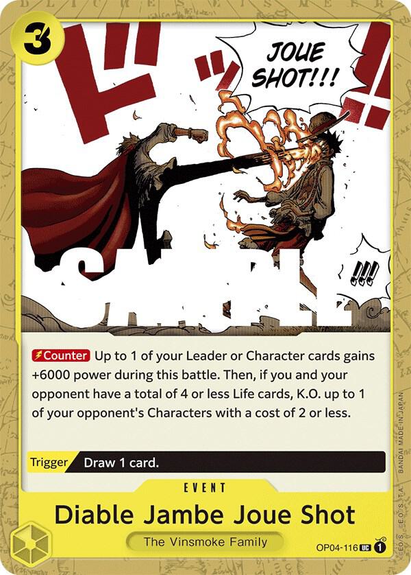 Diable Jambe Joue Shot UC Kingdoms of Intrigue OP04-116 NM