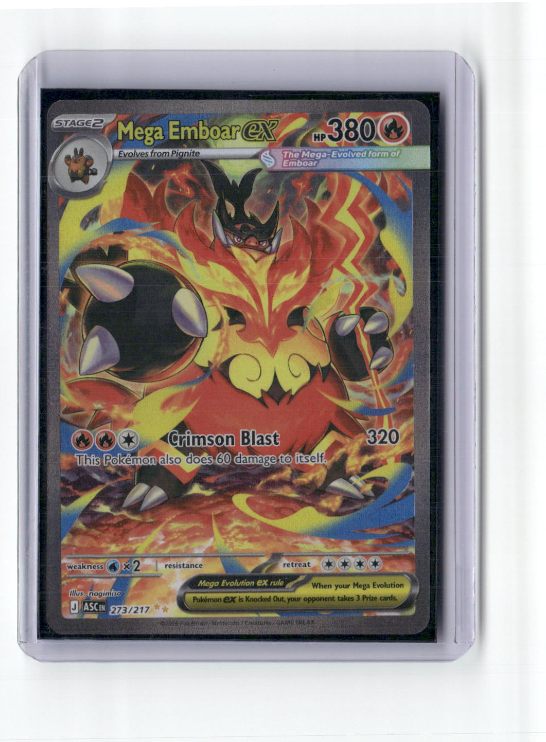 Mega Emboar ex Special Illustration Rare ME: Ascended Heroes 273/217 NM