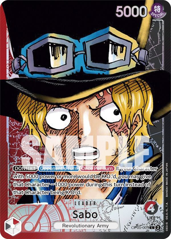 Sabo (001) (Alternate Art) L Awakening of the New Era OP05-001 NM
