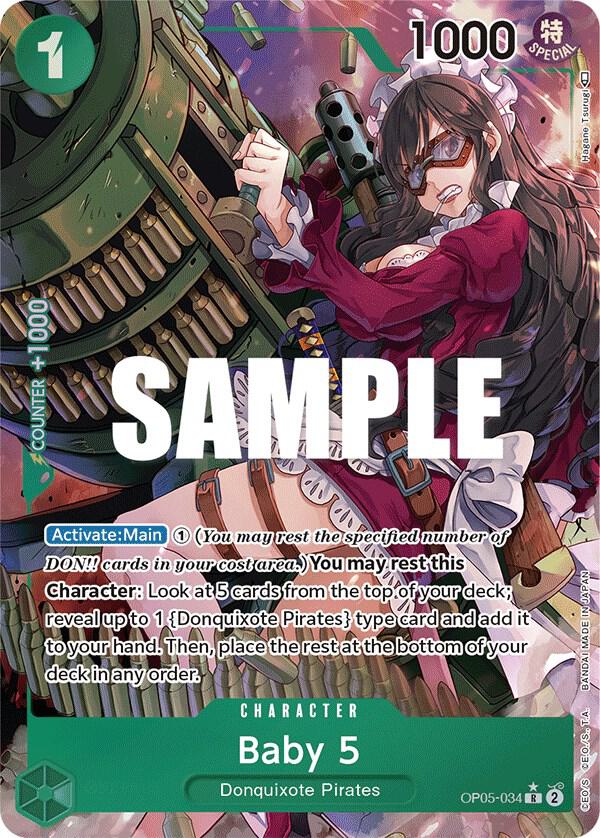 Baby 5 (034) (Alternate Art) R Awakening of the New Era OP05-034 NM