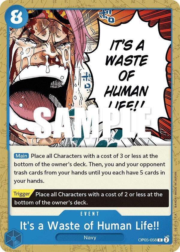 It's a Waste of Human Life!! C Awakening of the New Era OP05-058 NM