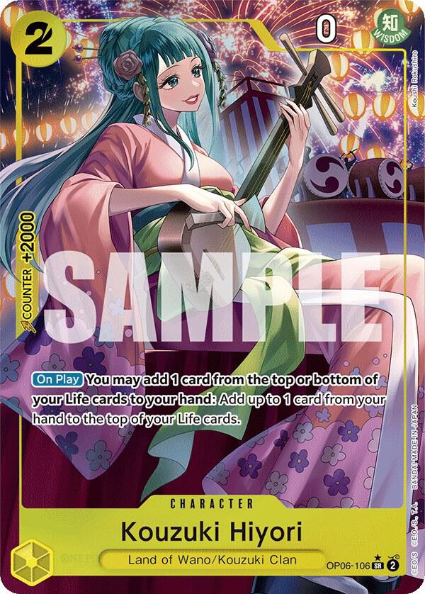 Kouzuki Hiyori (Alternate Art) SR Wings of the Captain OP06-106 NM