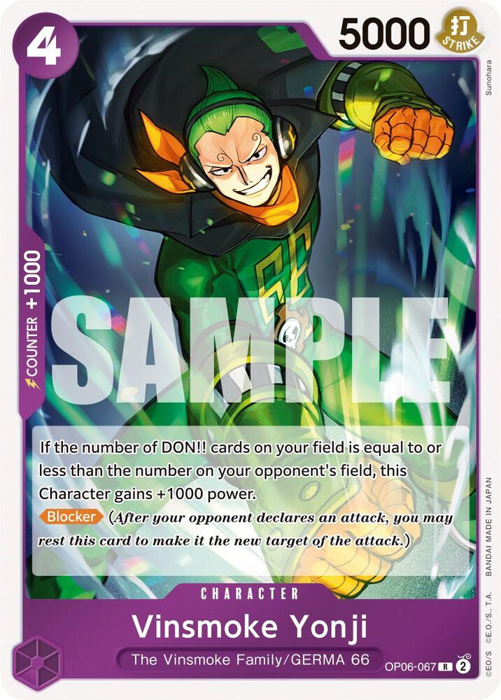 Vinsmoke Yonji (067) R Wings of the Captain OP06-067 NM