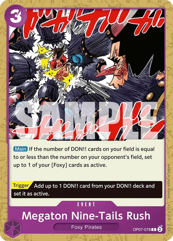 Megaton Nine-Tails Rush C 500 Years in the Future OP07-078 NM