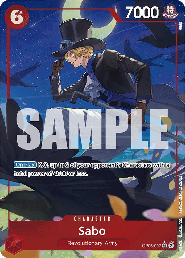 Sabo (OP05-007) (Alternate Art) SR Premium Booster -The Best- OP05-007 NM