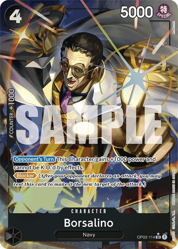 Borsalino (Alternate Art) SR Premium Booster -The Best- OP02-114 NM