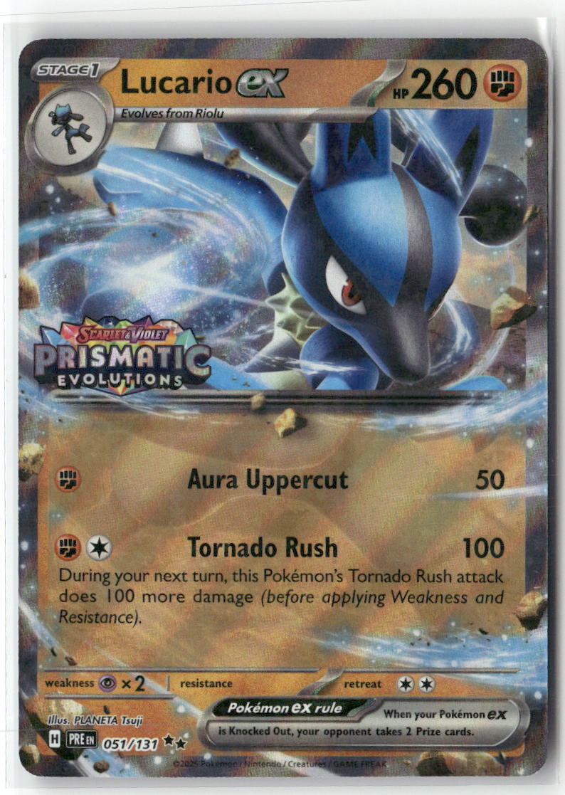 Lucario ex (Prismatic Evolutions Stamp) Double Rare Miscellaneous Cards & Products 051/131 NM
