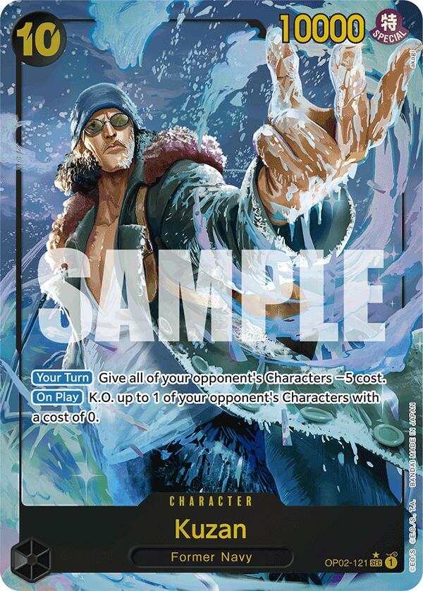 Kuzan (OP02-121) (Alternate Art) SEC Premium Booster -The Best- OP02-121 NM