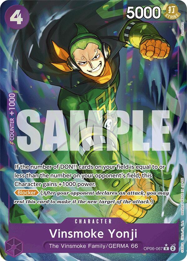 Vinsmoke Yonji (OP06-067) (Full Art) R Premium Booster -The Best- OP06-067 NM