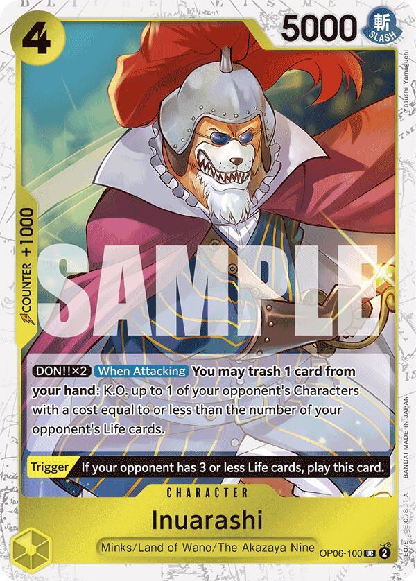 Inuarashi (Jolly Roger Foil) UC Premium Booster -The Best- OP06-100 NM