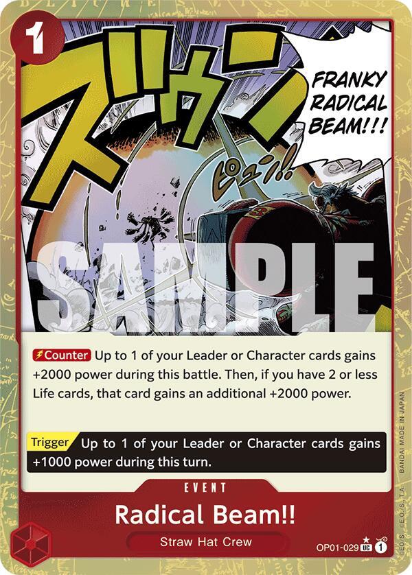Radical Beam!! (Textured Foil) UC Premium Booster -The Best- OP01-029 NM