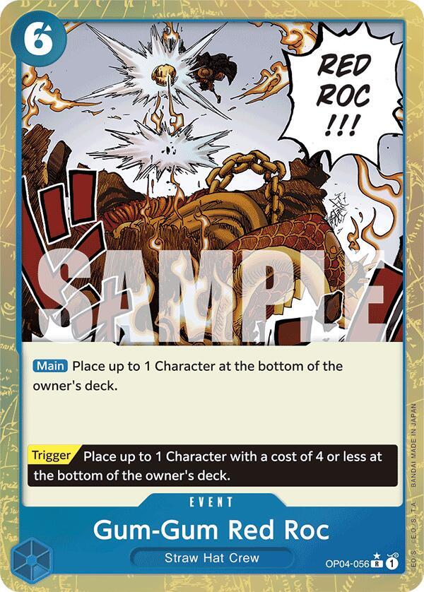 Gum-Gum Red Roc (Textured Foil) R Premium Booster -The Best- OP04-056 NM