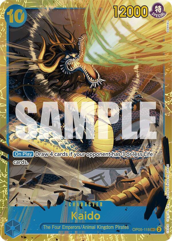 Kaido (OP05-118) (Reprint) SEC Premium Booster -The Best- OP05-118 NM