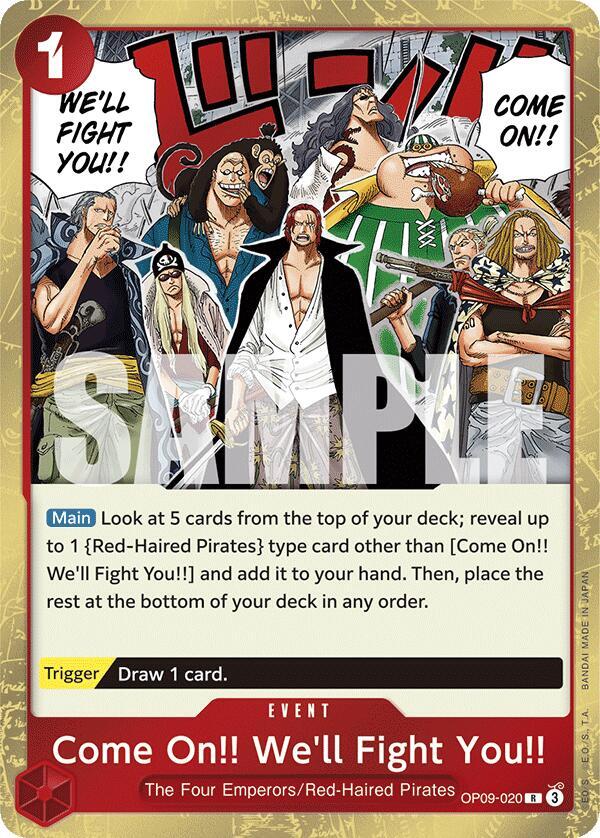 Come On!! We'll Fight You!! R Emperors in the New World OP09-020 NM