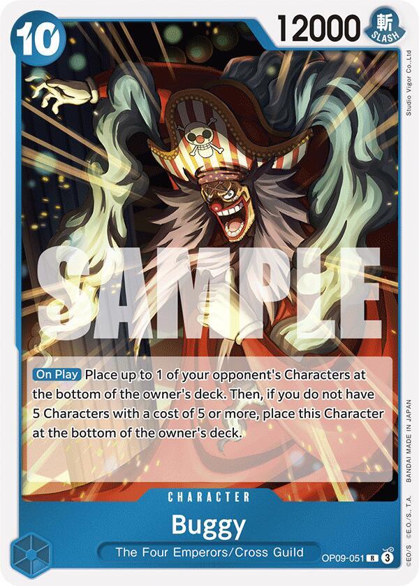 Buggy (051) R Emperors in the New World OP09-051 NM