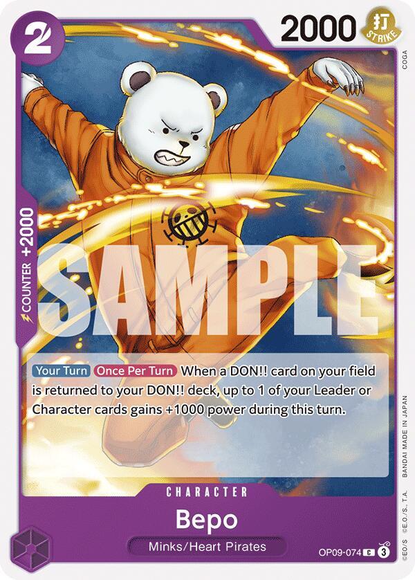 Bepo C Emperors in the New World OP09-074 NM