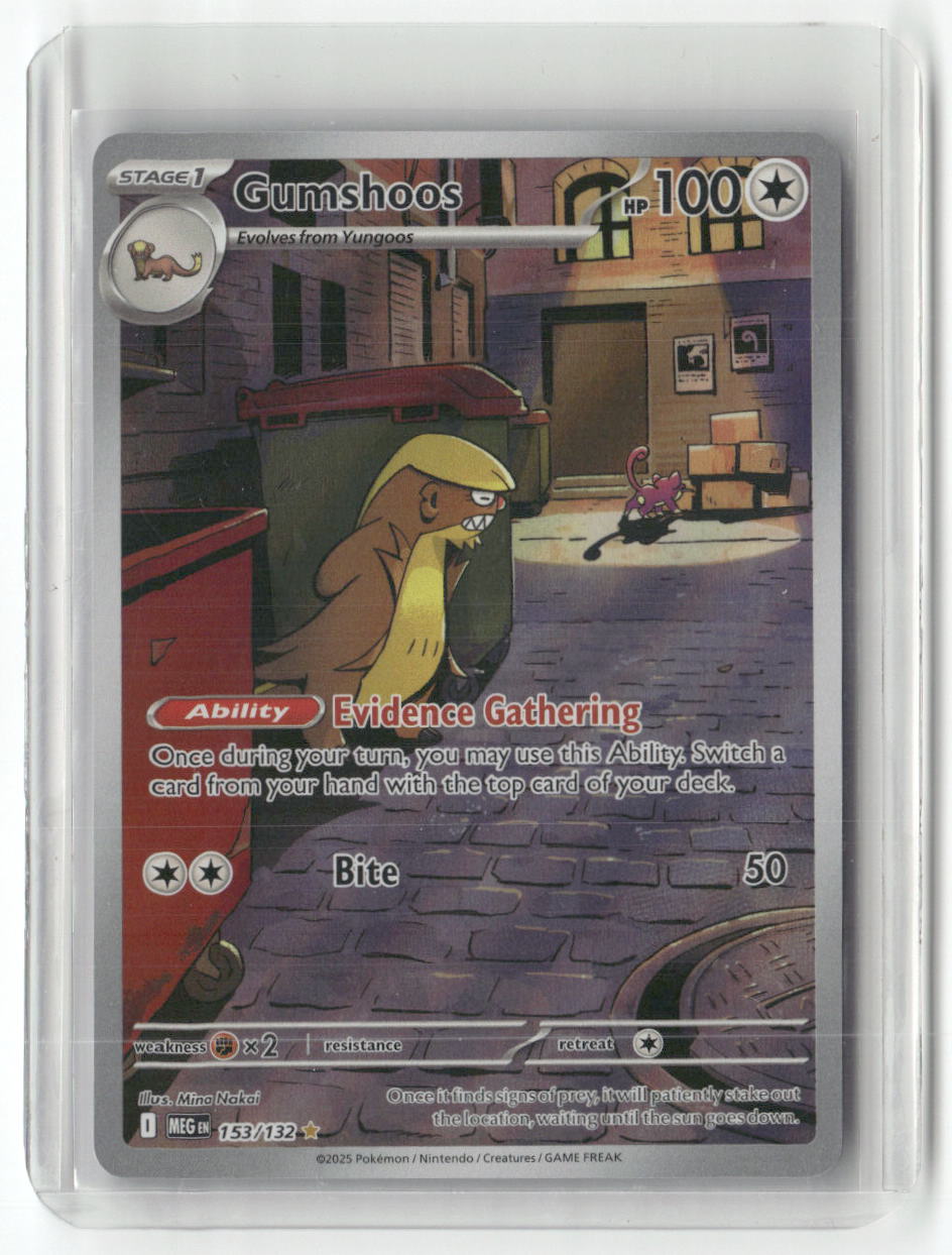 Gumshoos Illustration Rare ME01: Mega Evolution 153/132 NM