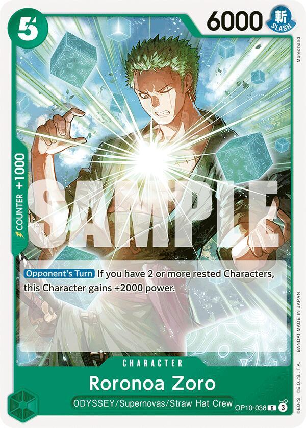 Roronoa Zoro (038) C Royal Blood OP10-038 NM