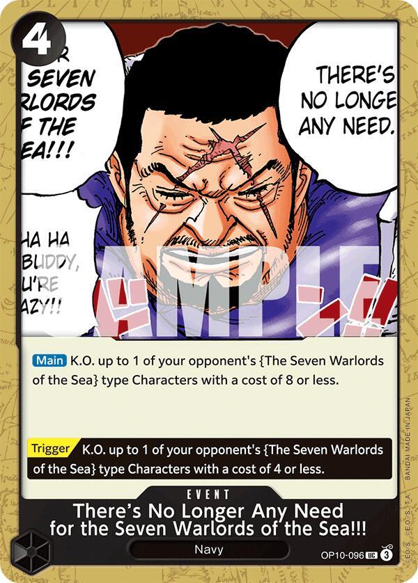 There's No Longer Any Need for the Seven Warlords of the Sea!!! UC Royal Blood OP10-096 NM