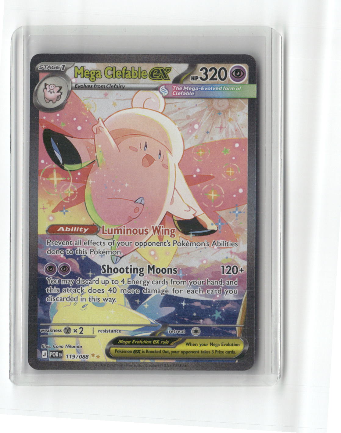 Mega Clefable ex Special Illustration Rare ME03: Perfect Order 119/088 NM