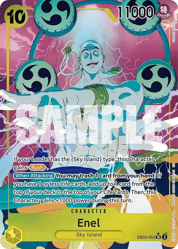Enel (Alternate Art) SR Extra Booster: Anime 25th Collection EB02-052 NM