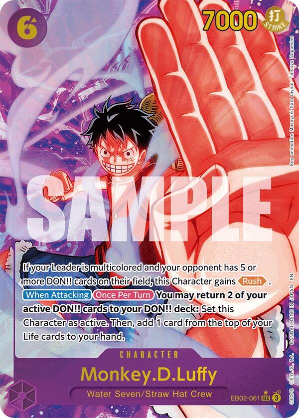Monkey.D.Luffy (061) (Alternate Art) SEC Extra Booster: Anime 25th Collection EB02-061 NM