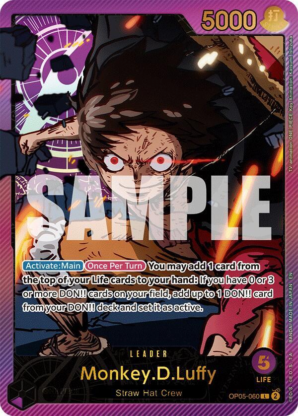 Monkey.D.Luffy (SP) L Extra Booster: Anime 25th Collection OP05-060 NM
