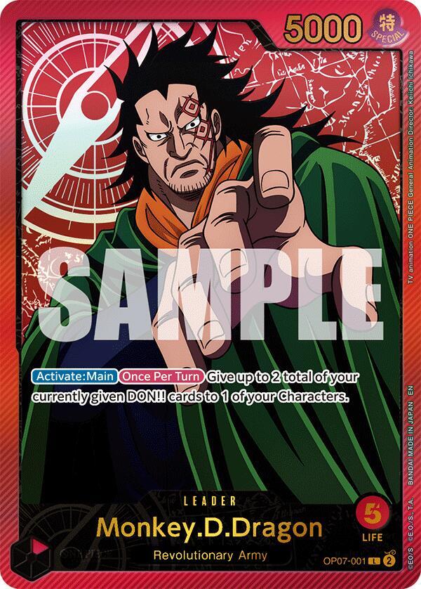 Monkey.D.Dragon (SP) L Extra Booster: Anime 25th Collection OP07-001 NM