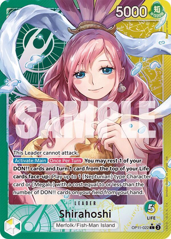 Shirahoshi (022) (Alternate Art) L A Fist of Divine Speed OP11-022 NM