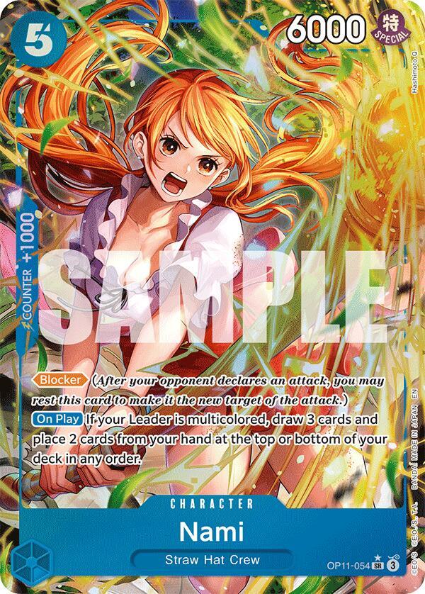 Nami (054) (Alternate Art) SR A Fist of Divine Speed OP11-054 NM