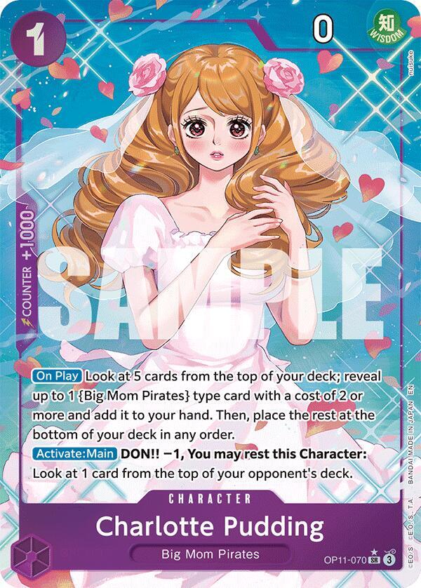 Charlotte Pudding (Alternate Art) SR A Fist of Divine Speed OP11-070 NM