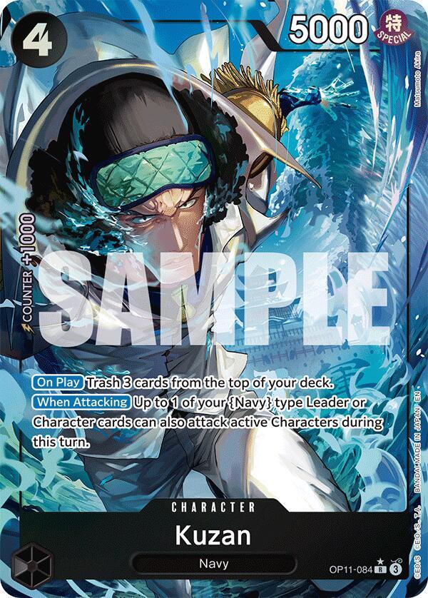 Kuzan (Alternate Art) R A Fist of Divine Speed OP11-084 NM