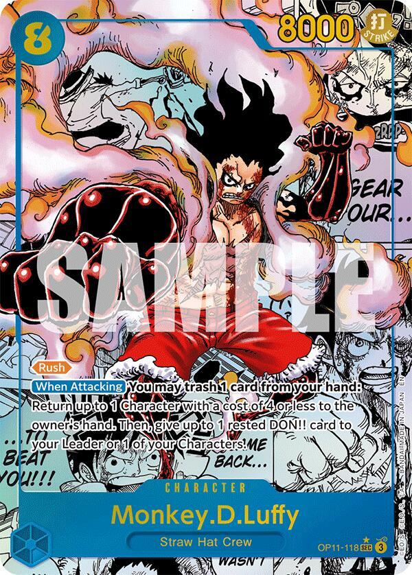 Monkey.D.Luffy (118) (Manga) SEC A Fist of Divine Speed OP11-118 NM